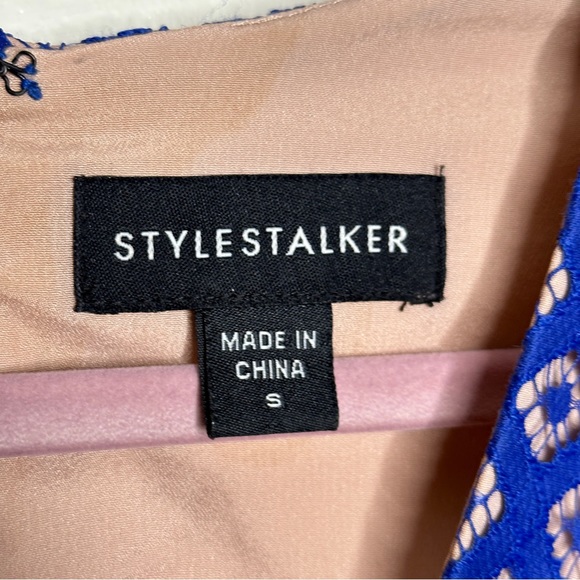 STYLESTALKER Lani Dress Blue Lace Overlay Royal Cobalt {KK49} - Picture 4 of 6